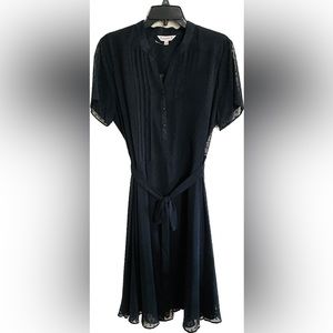 Nannette Swiss Dot Belted Dress